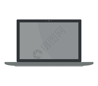 笔记本电脑图标按钮技术屏幕工作商业网络插图数据展示办公室背景图片