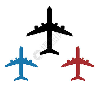 飞机图标运输白色航空航空公司乘客商业旅行航班旅游天空背景图片