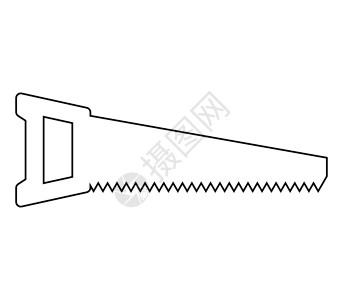 横切看到 ico修理工具家庭小路商业木工锯齿状木头插图刀刃插画