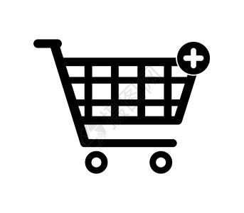 添加项目图标篮子轮子插图按钮销售新增购物购物车零售互联网背景图片