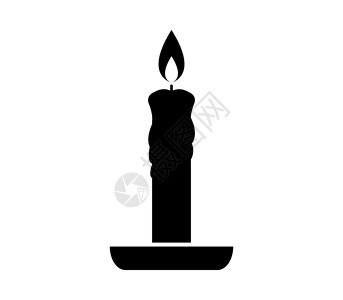 蜡烛图标插图信号教会灯芯照明火焰石蜡烛光纪念馆烧伤背景图片