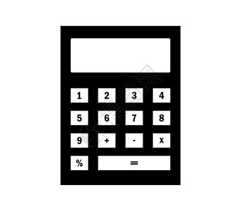 会计数字素材计算计算器图标网络白色数字数学学校按钮操作键盘会计互联网插画