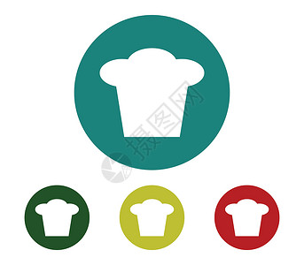 厨师帽 ico职业服装衣服工作食物炊具面包帽子插图戏服背景图片