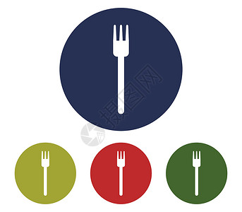 分叉图标银器环境咖啡店盘子厨房插图白色餐具烹饪勺子背景图片