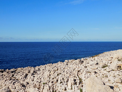 海 海蓝色地平线天空蓝天背景图片