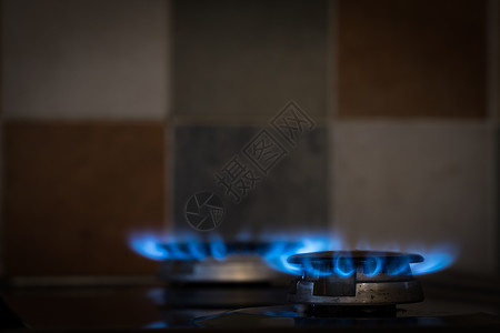 烧锅炉火账单辉光炊具化石布坦燃料厨房活力火焰煤气费高清图片