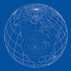 大陆分水岭地球轮廓  3 的矢量渲染标识圆形框架大陆旅行地理科学轨道边界网络设计图片