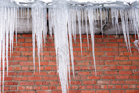 冰墙和漂流冰防砖墙的冰盖背景