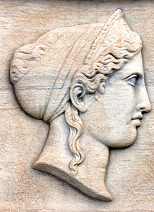 古希腊雕塑历史性纪念碑白色图书馆大理石文化传统入口背景图片