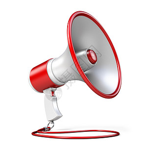 宣讲红色和白色扩音器 3演讲推介会命令控制扬声器放大器报告喇叭旅游管子背景