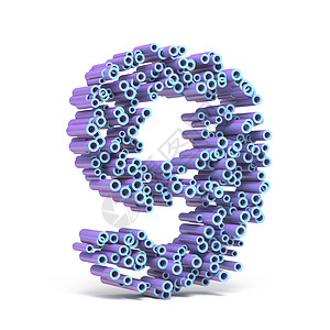 紫色蓝色字体由管 NUMBER 9 9 3 制成元素图形塑料粉碎圆柱工业粒子数字圆圈管道背景图片