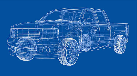 汽车 Suv 绘图轮廓 矢量渲染车辆绘画越野车草稿运动蓝图检查卡车运输车轮背景图片