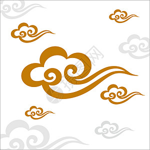 向量中国云模式背景图片