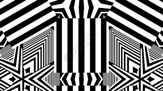 与黑白条纹的抽象背景车削黑与白隧道面具黑色镜子圆圈韵律运动几何学背景图片