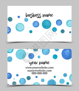 蓝色名片模板名片模板刷子圆圈墨水公司蓝色插图品牌框架卡片鉴别设计图片