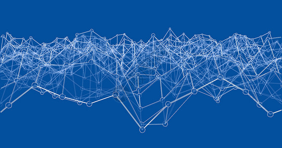 创意社交网络  3 的矢量渲染格子原子科学粒子生物学三角形蓝图建造电脑节点背景图片