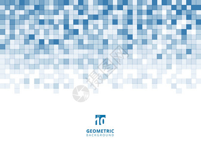 具有复制空间的抽象正方形几何深蓝色背景背景图片