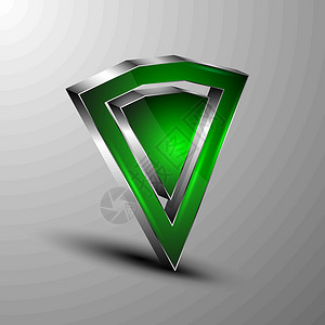 矢量 3D 徽标盒子石头艺术白色绿色界面电脑背景图片