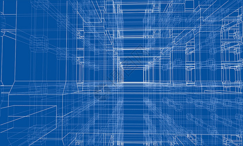 抽象的体系结构 韦克托建造建筑学技术绘画工程墙纸工地3d插图摩天大楼背景图片