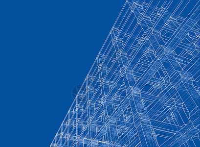 抽象的体系结构 韦克托项目摩天大楼几何学草图技术工程网格墙纸3d城市背景图片