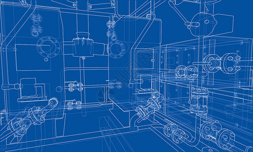 工业制图素材素描工业设备 韦克托绘画3d植物工程金属工厂机械零件化学品模型插画