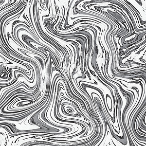 黑白相间的纹理大理石纹理背景设计 液态金属矢量图插画