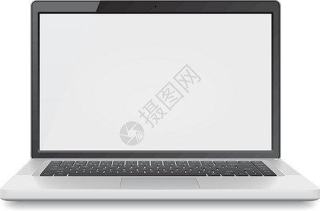矢量笔记本电脑监视器屏幕剪贴键盘电子产品技术白色灰色插图黑色背景图片