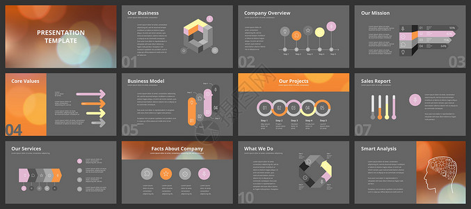 业务演示文稿模板背景公司营销网络广告横幅年度报告小册子图表背景图片