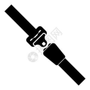 座位icon安全带图标图标黑色颜色插图平板样式简单图像座位车辆旅行乘客救命生活碰撞警告稻草注意力设计图片