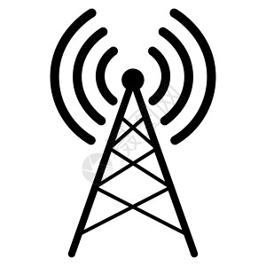 无线电塔无线电天线符号的插图设计图片