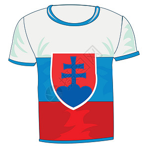 T恤面料T恤衫标志 slovakia插画