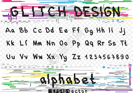 小故障字母表字母集背景图片