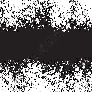 黑色方形石头 碎片被隔离 抽象的黑色爆炸 几何插图 在方格背景上隔离碎片的矢量破坏形状背景图片