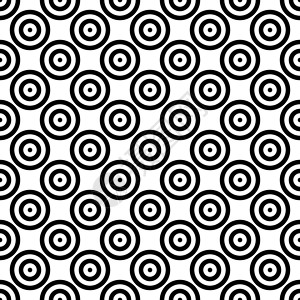 在对角安排中的同心圆的无缝结构布局 Retro 设计矢量壁纸纺织品白色图案黑色按钮墙纸复古戒指对角线织物背景图片