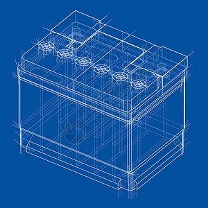 电瓶车轮廓  3 的矢量渲染绘画来源技术电池容量蓝图力量累加器活力等距设计图片