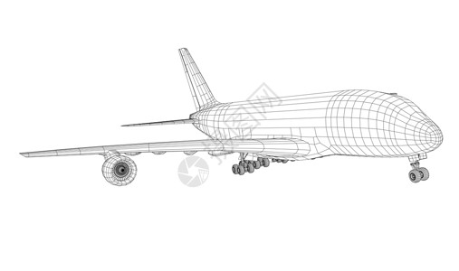 透明飞机素材客机  3d 它制作图案喷射旅游乘客旅行假期飞机草稿运输商业技术背景