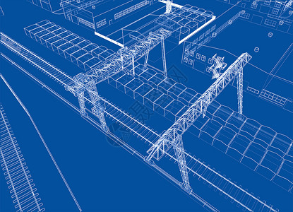 建造图工厦大纲城市3d房子草图框架黑色工业建筑学活动工厂背景