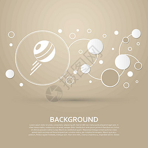 精灵宝可梦棕色背景上的圆球图标 具有优雅的风格和现代设计图设计图片