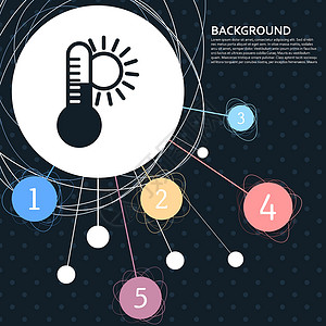 气候图标 背景恰到好处 具有信息图表风格 韦克托插画