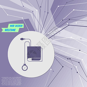 紫色订书器紫色抽象现代背景的血压检查器 所有方向的线条 有您的广告空间 矢量( Victor)设计图片