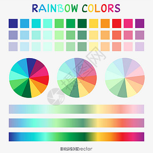 彩虹色梯度模板背景图片