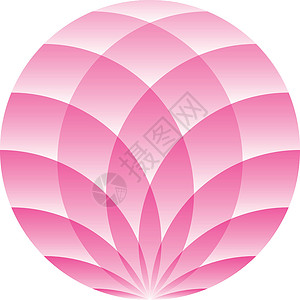 粉色莲花圈和 spa 的象征 它制作图案矢量高清图片