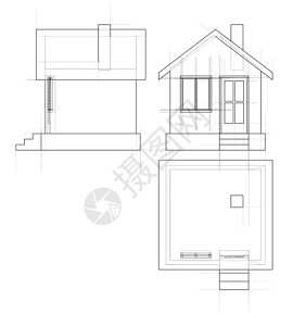 3点插图标识公寓窗户曲线小屋住房财产房子艺术住宅背景图片