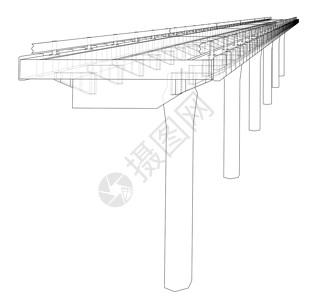 桥梁素描  3d 它制作图案绘画建筑草图建筑学背景图片