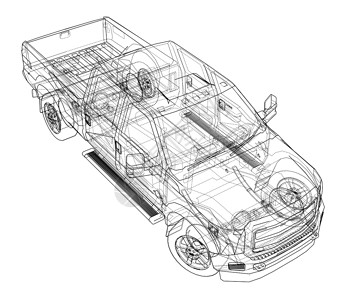 汽车 SUV 绘图大纲卡车检查车辆车轮蓝图绘画草稿运动3d运输背景图片