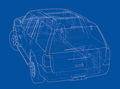 汽车 SUV 绘图大纲运输草稿车辆车轮越野车3d绘画蓝图运动卡车背景图片