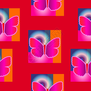 蝴蝶的抽象无缝纹理背景图片