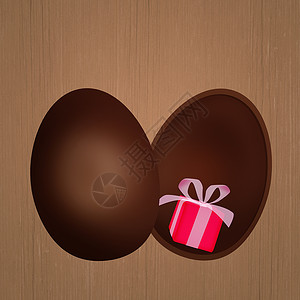 巧克力蛋的礼物背景图片