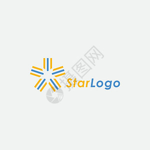 星标志图标与旗带概念 矢量图设计店铺徽标销售推广身份明星星星零售创造力背景图片