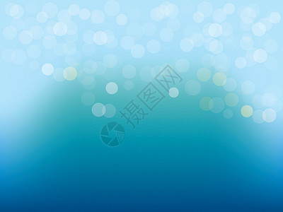 白色闪耀光辉蓝水 有圆bokeh灯光背景设计图片